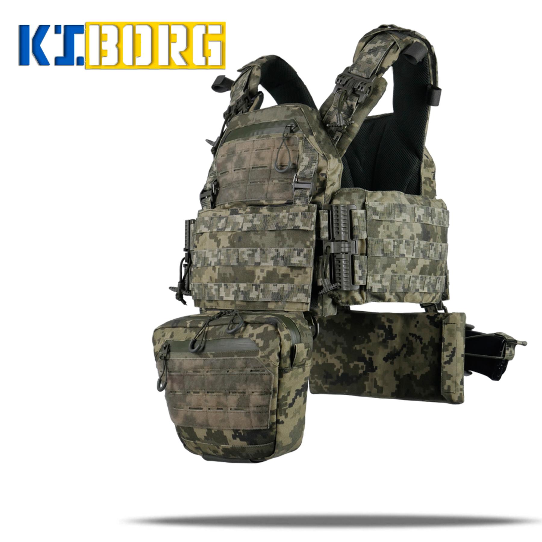 Комплект №4: Плитоноска Kiborg GU gen.2 + 2 підсумки з балістичним захистом 1 класу Pixel