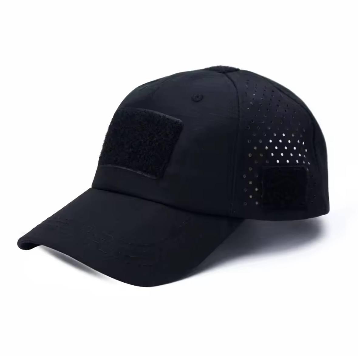 Бейсболка літня дихаюча NANO Cap з перфорацією Black (чорна)