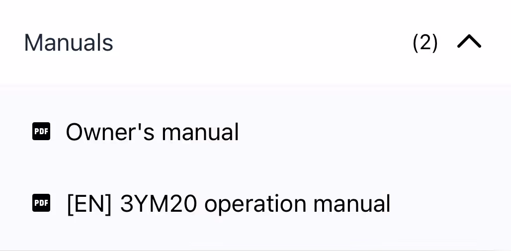 Sentinel app digital manuals and documents view