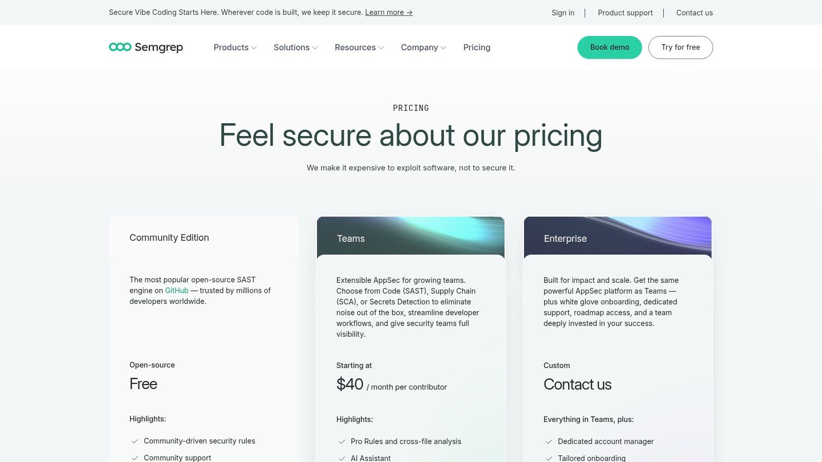 Semgrep (Code/SAST, SCA, Secrets)