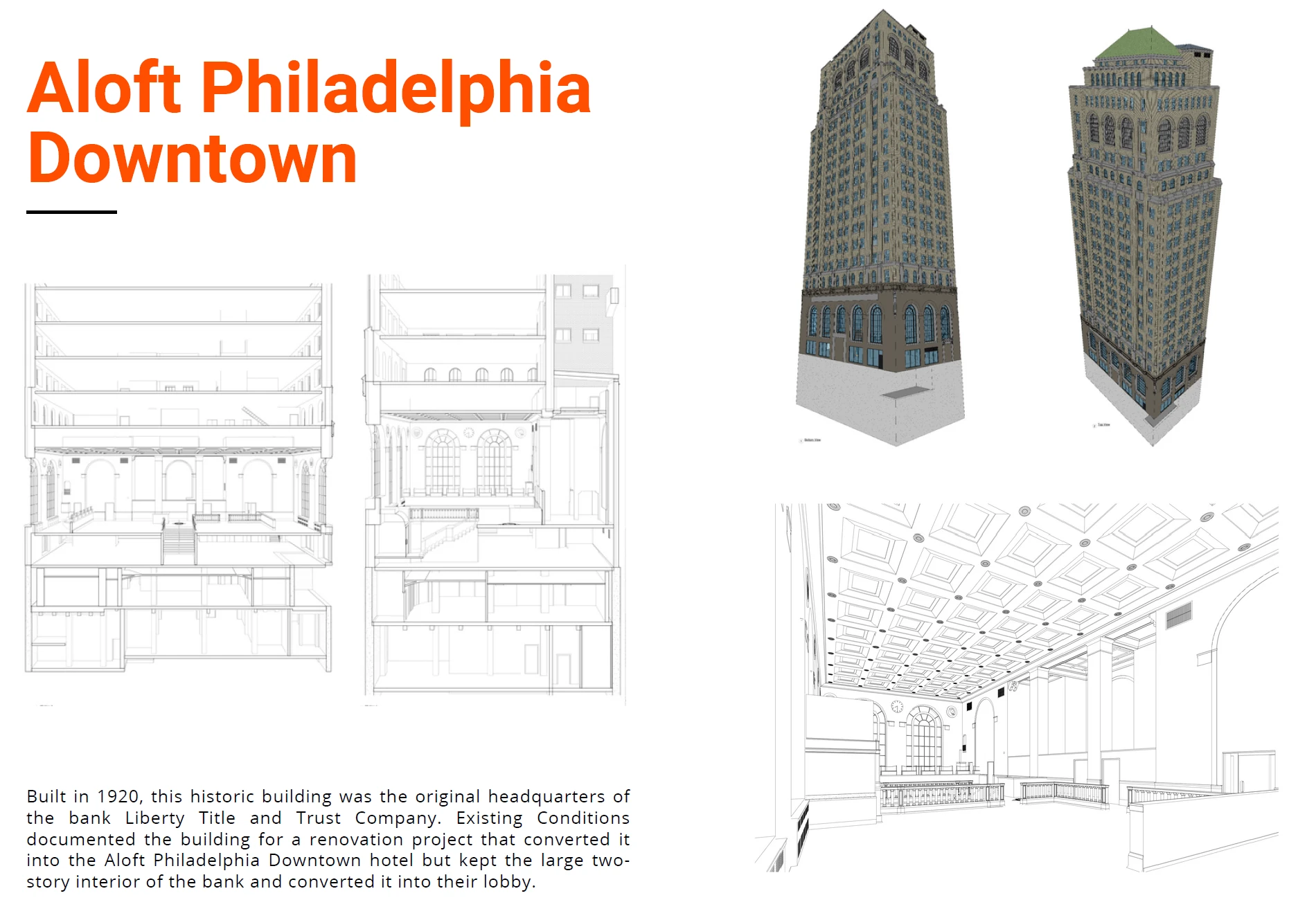 3D laser scanning Aloft Philadelphia Downtown