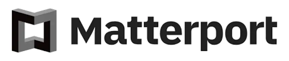 Matterport logo in black as the primary color and gray as the secondary color, on a white background.