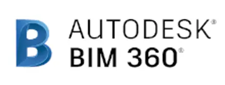 Autodesk BIM 360 logo in black as the primary color, and blue as the secondary color – all on a white background.