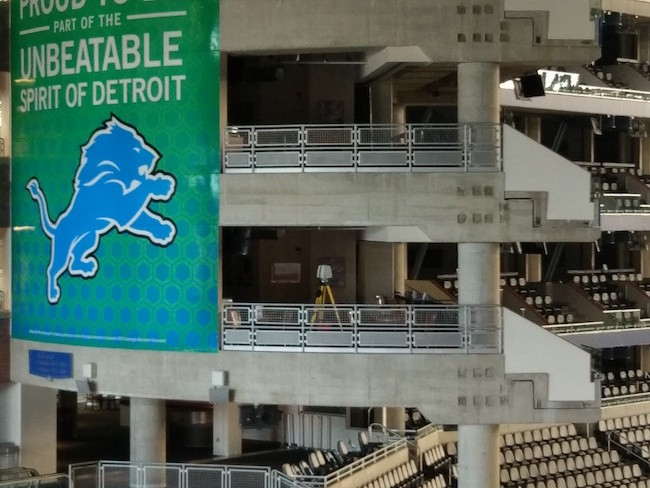3D Laser Scanning Ford Field in Detroit, Michigan.