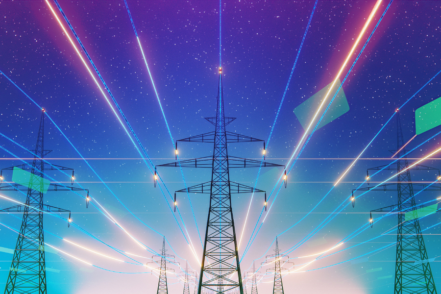 "Stylized powerlines"