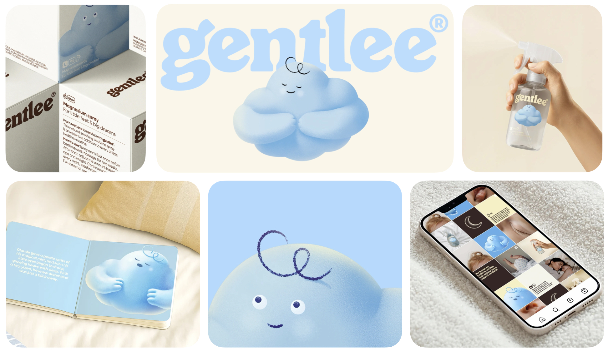 Gentlee Rebrand: Designed for Sleep.