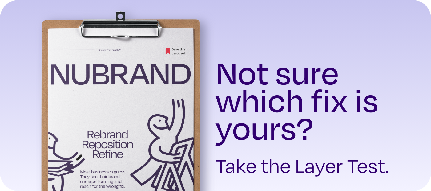 Take the Rebrand, Refine or Reposition brand layer fix test.