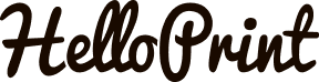 HelloPrint brand logo in cursive script.