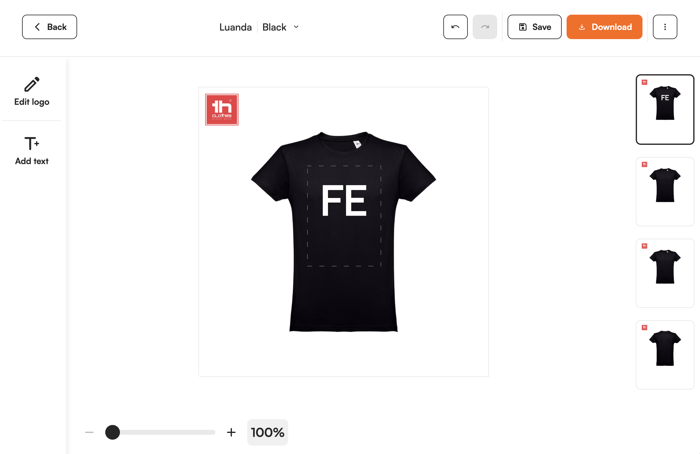 Supplier product shown in the FastEditor editor