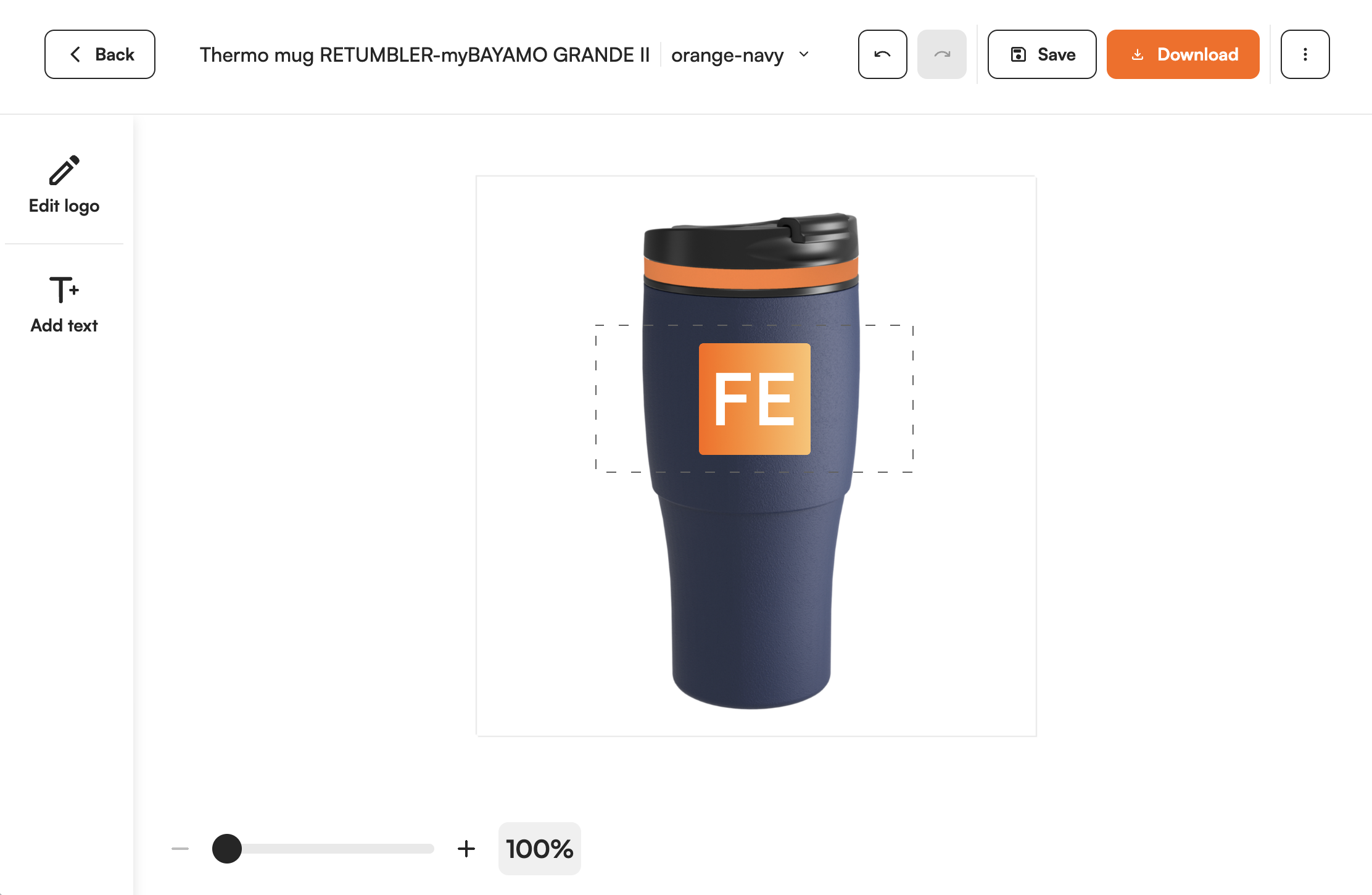 Supplier product shown in the FastEditor editor