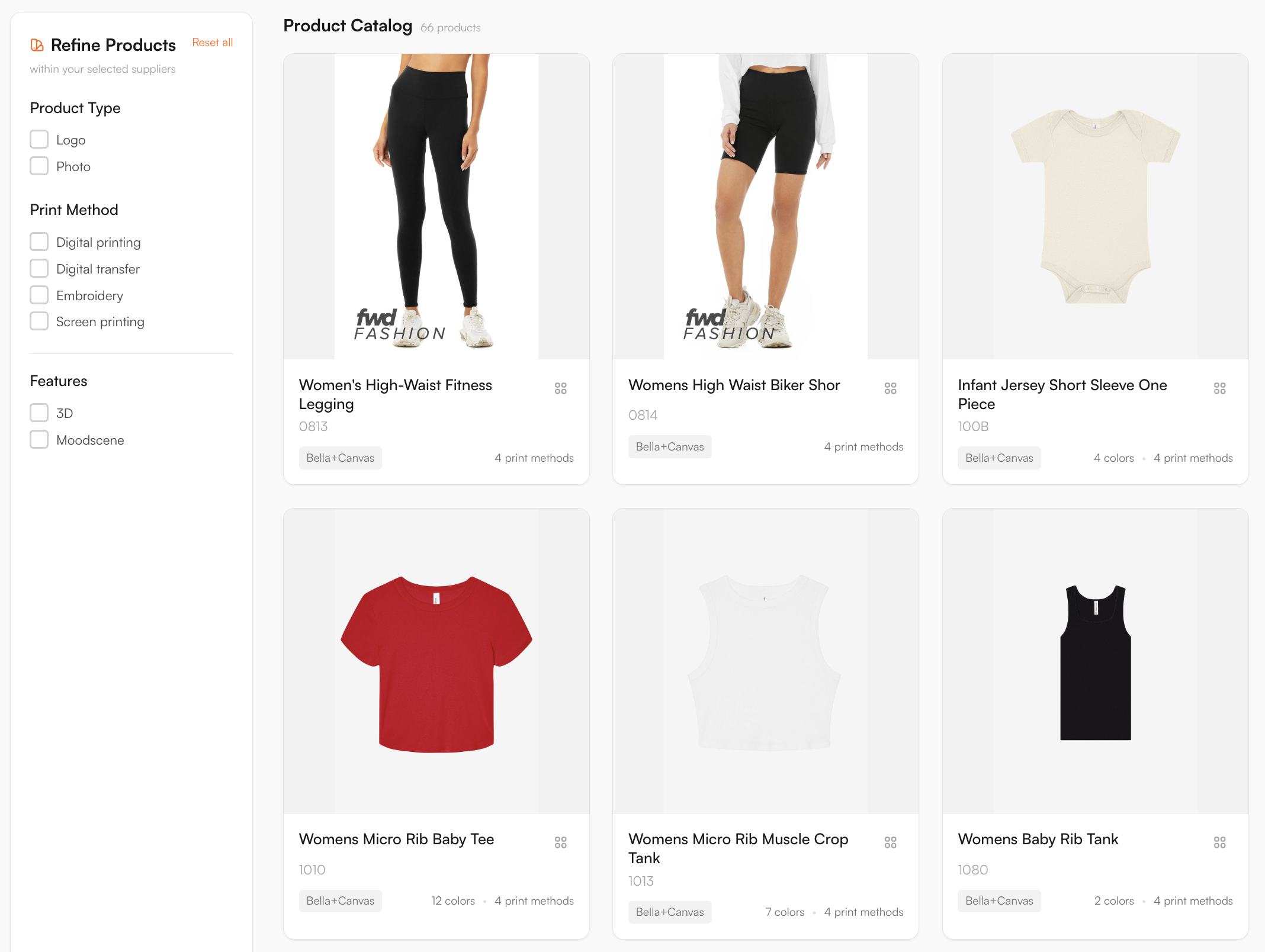Supplier catalogue in the FastEditor Product Hub