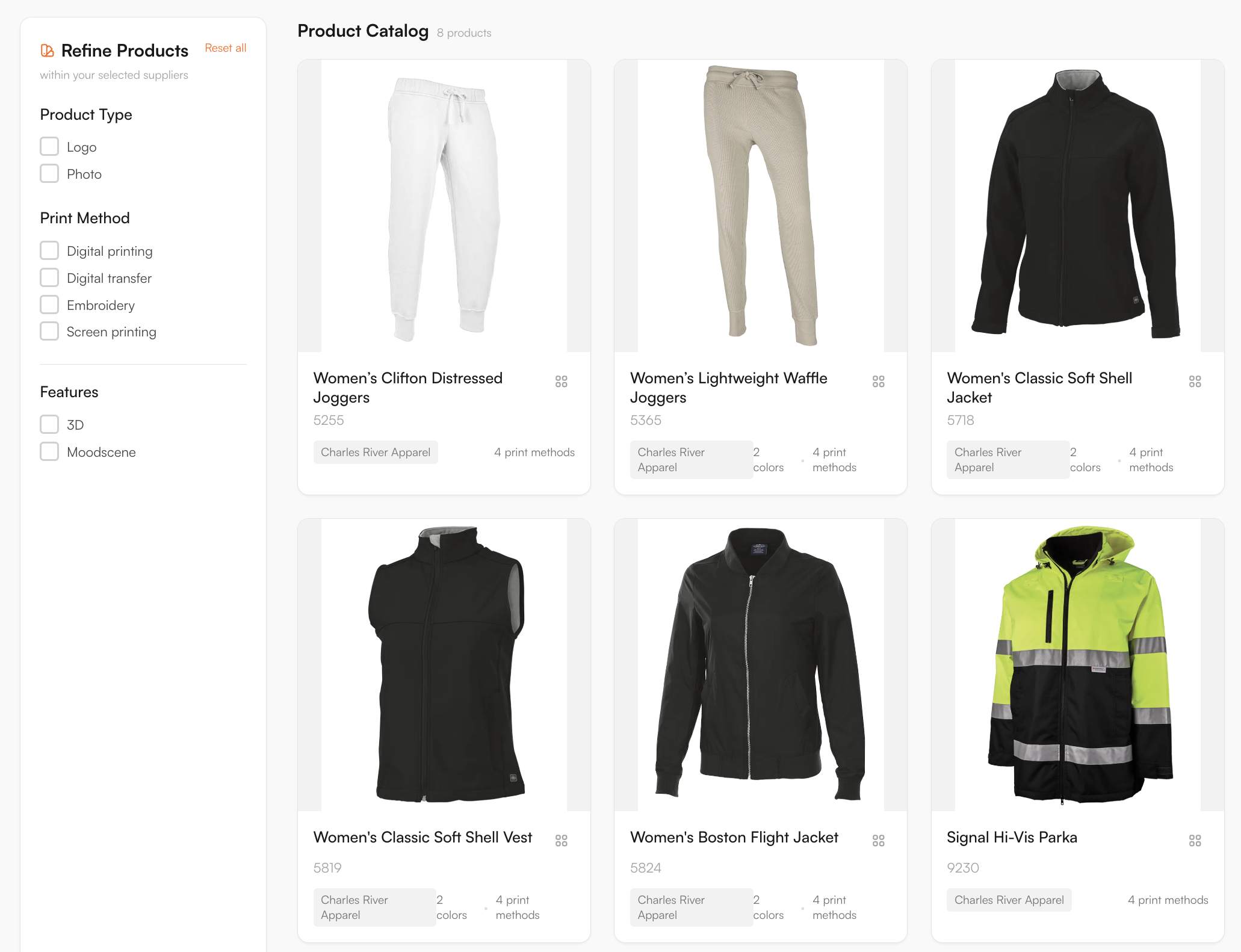 Supplier catalogue in the FastEditor Product Hub