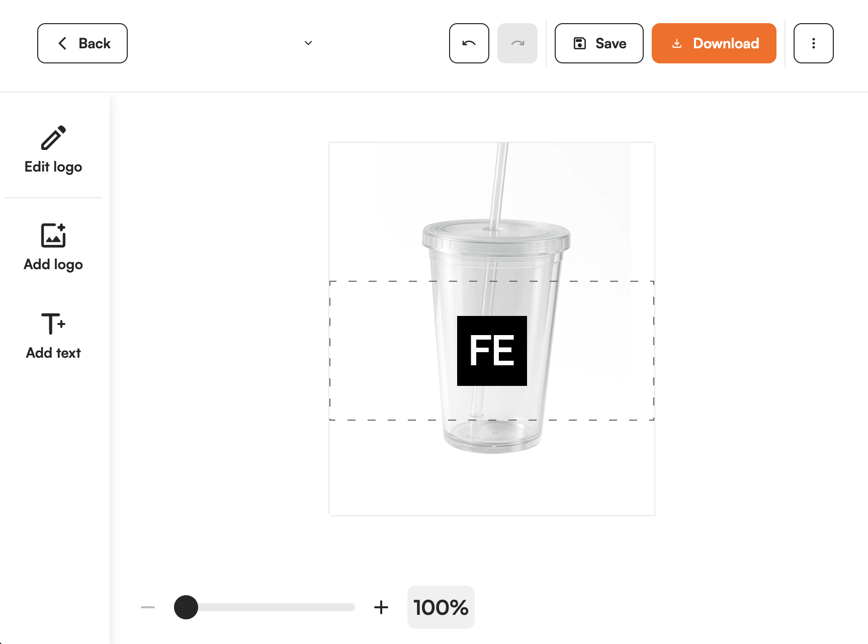Supplier product shown in the FastEditor editor