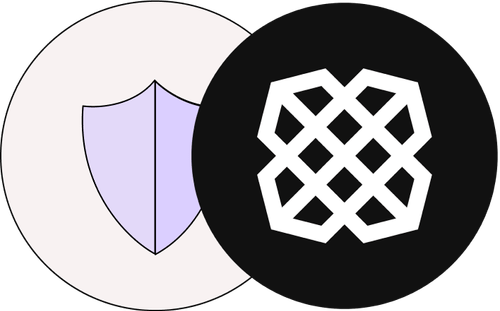 Circles with brand logo