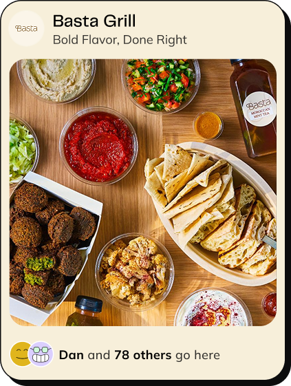 Basta Grill Claim card