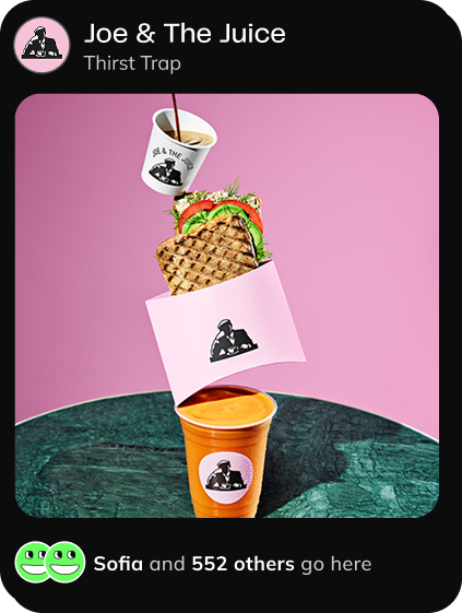 Joe & The Juice Claim card