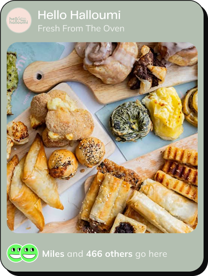 Hello Halloumi Claim card