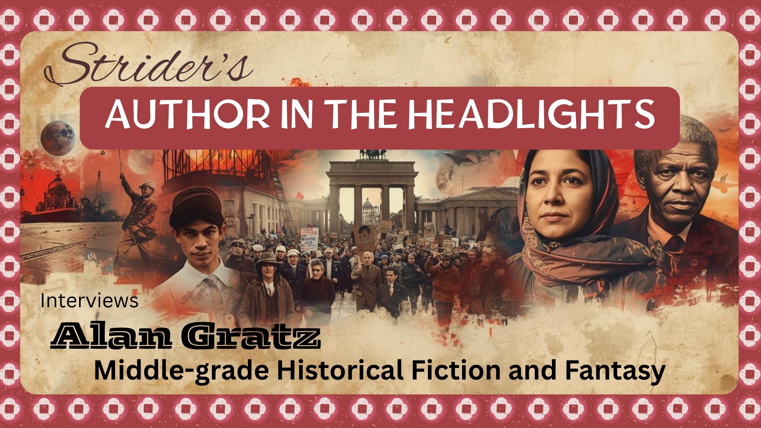 Picture showing various cultures and history for Alan Gratz's novels