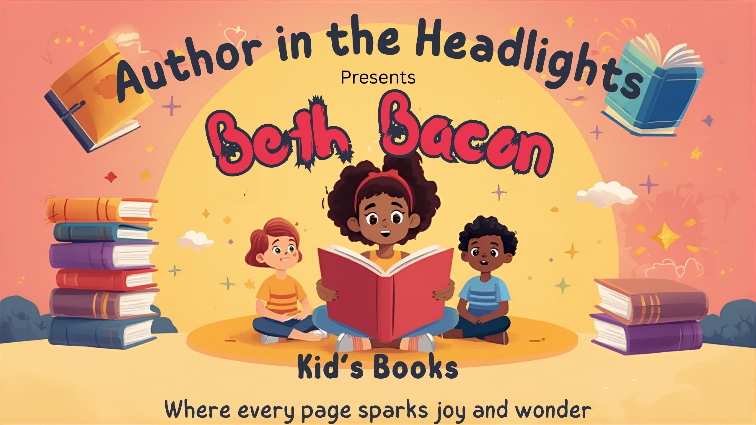 Picture of children happily reading kid's books