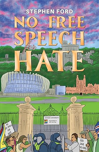 Author in the Headlights cover of Stepven Ford's book, No Free Speech for Hate