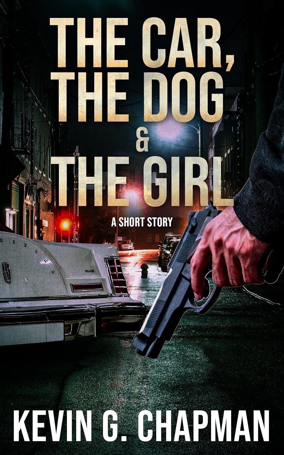 Author in the Headlights cover of Kevin G Chapman's book, The Car, The Dog & The Girl
