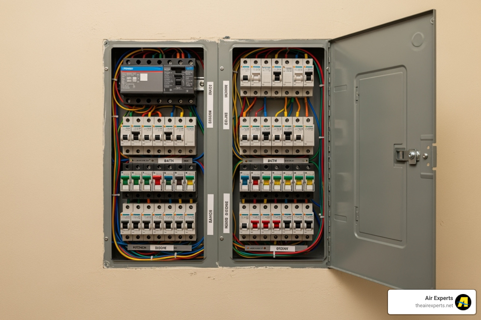 Home's circuit breaker panel - thermostat not working
