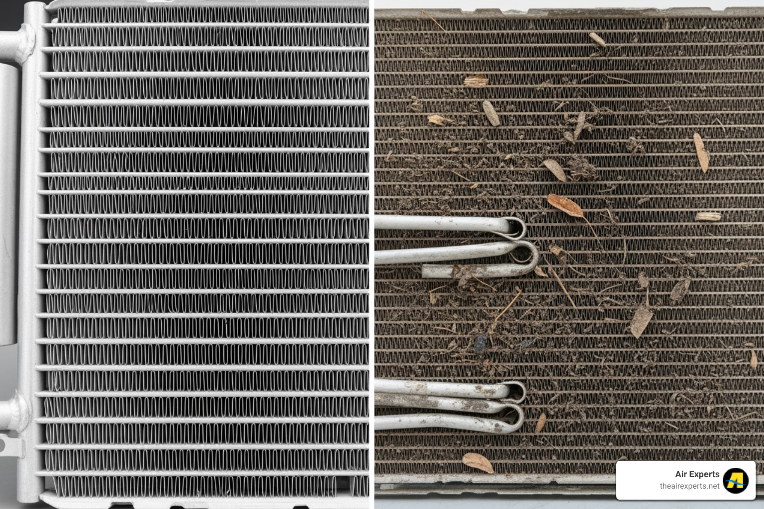 Clean vs dirty condenser - AC compressor repair