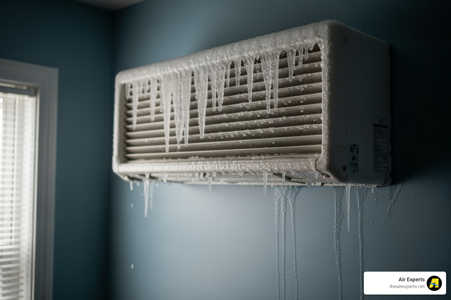 iced-over mini split indoor unit - mini split repairs birmingham al