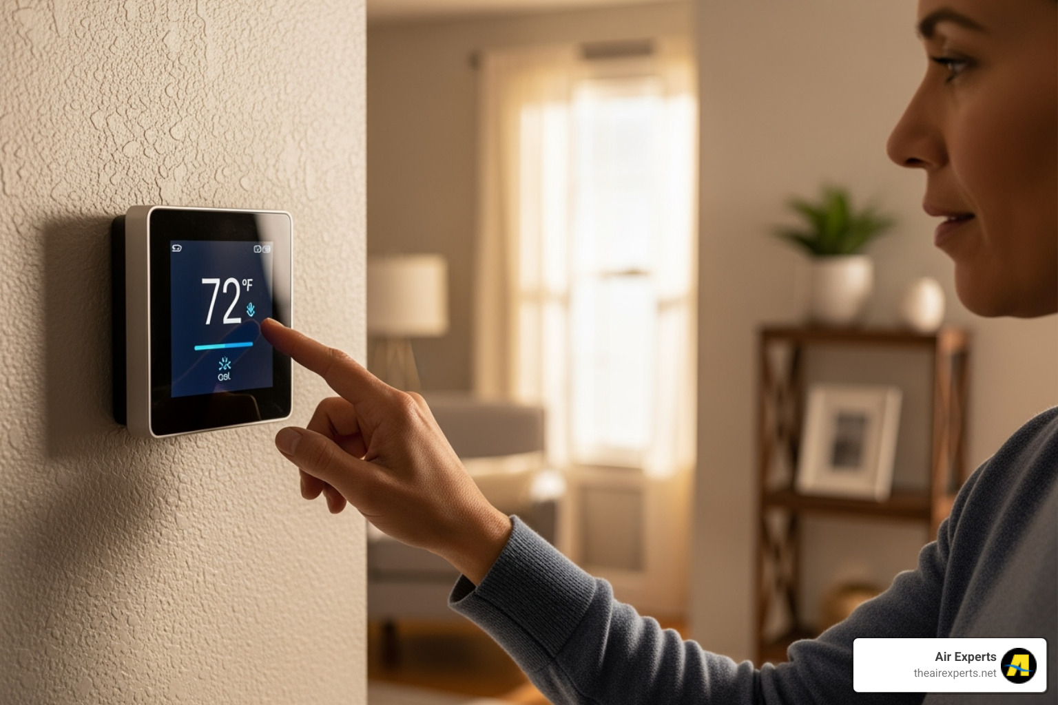 homeowner checking a thermostat - outdoor unit not working