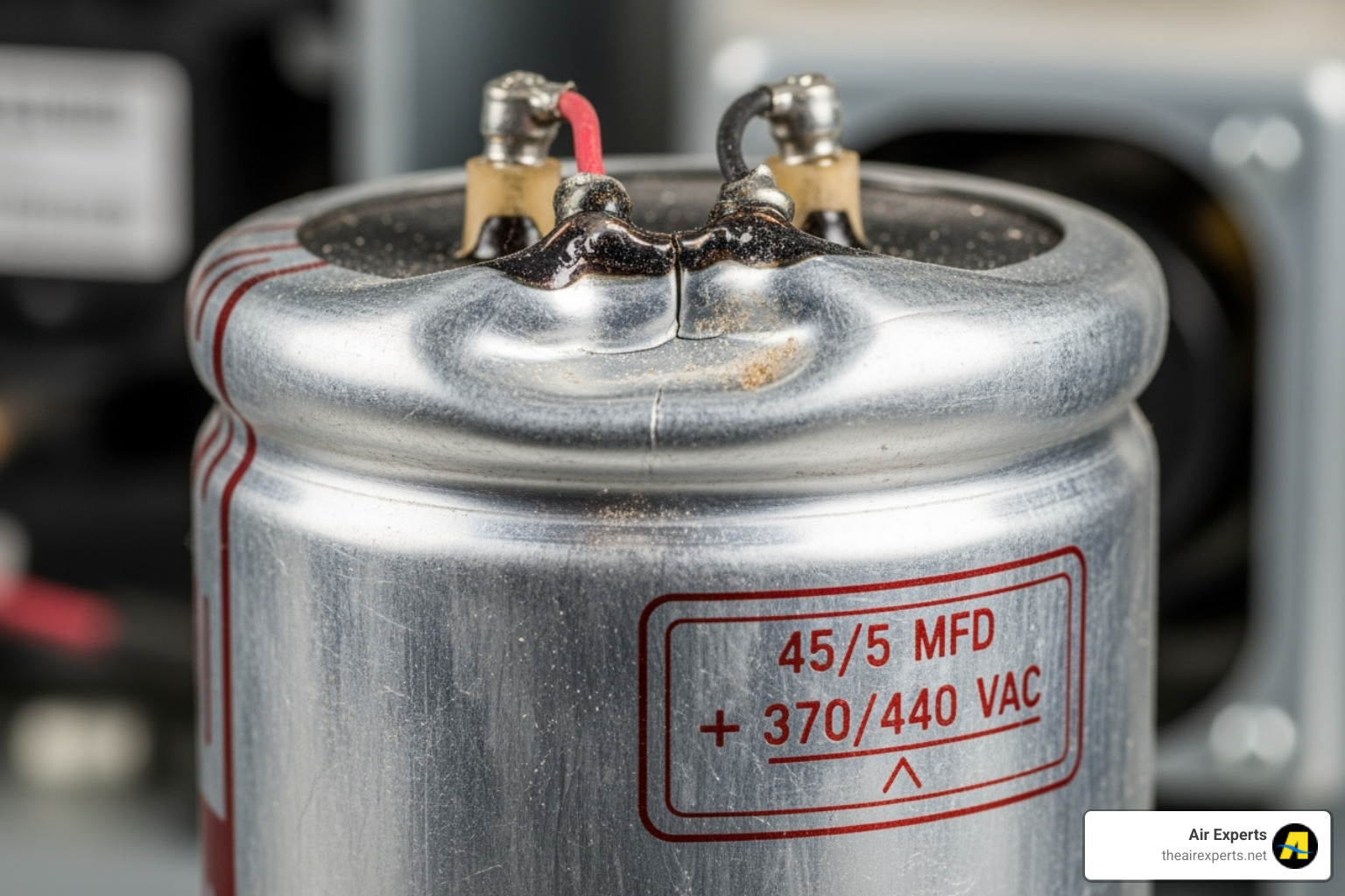 Swollen AC capacitor - AC fan not working