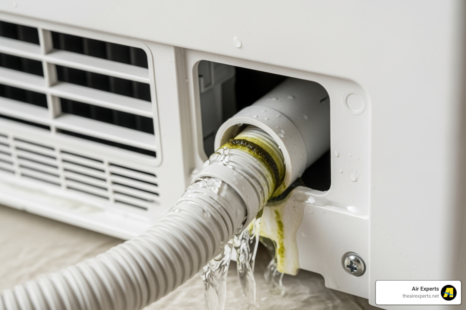 clogged condensate drain line - Mini split leaking water