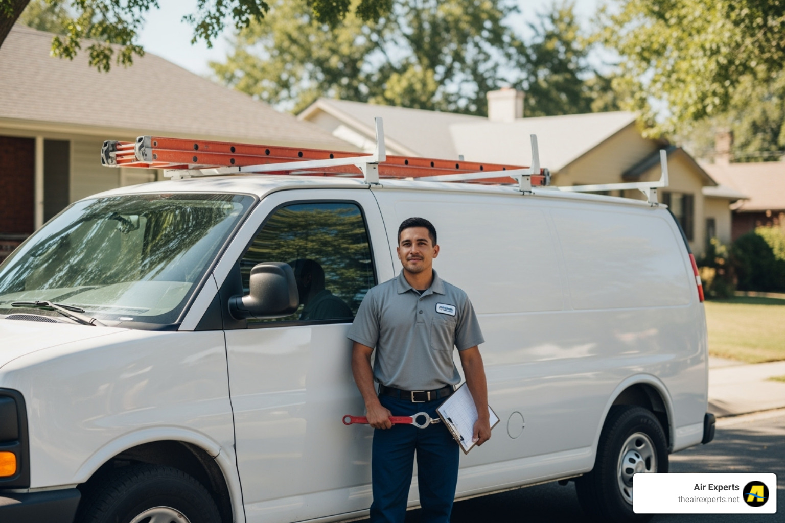 a professional company van and uniformed technician - ac service sylacauga al