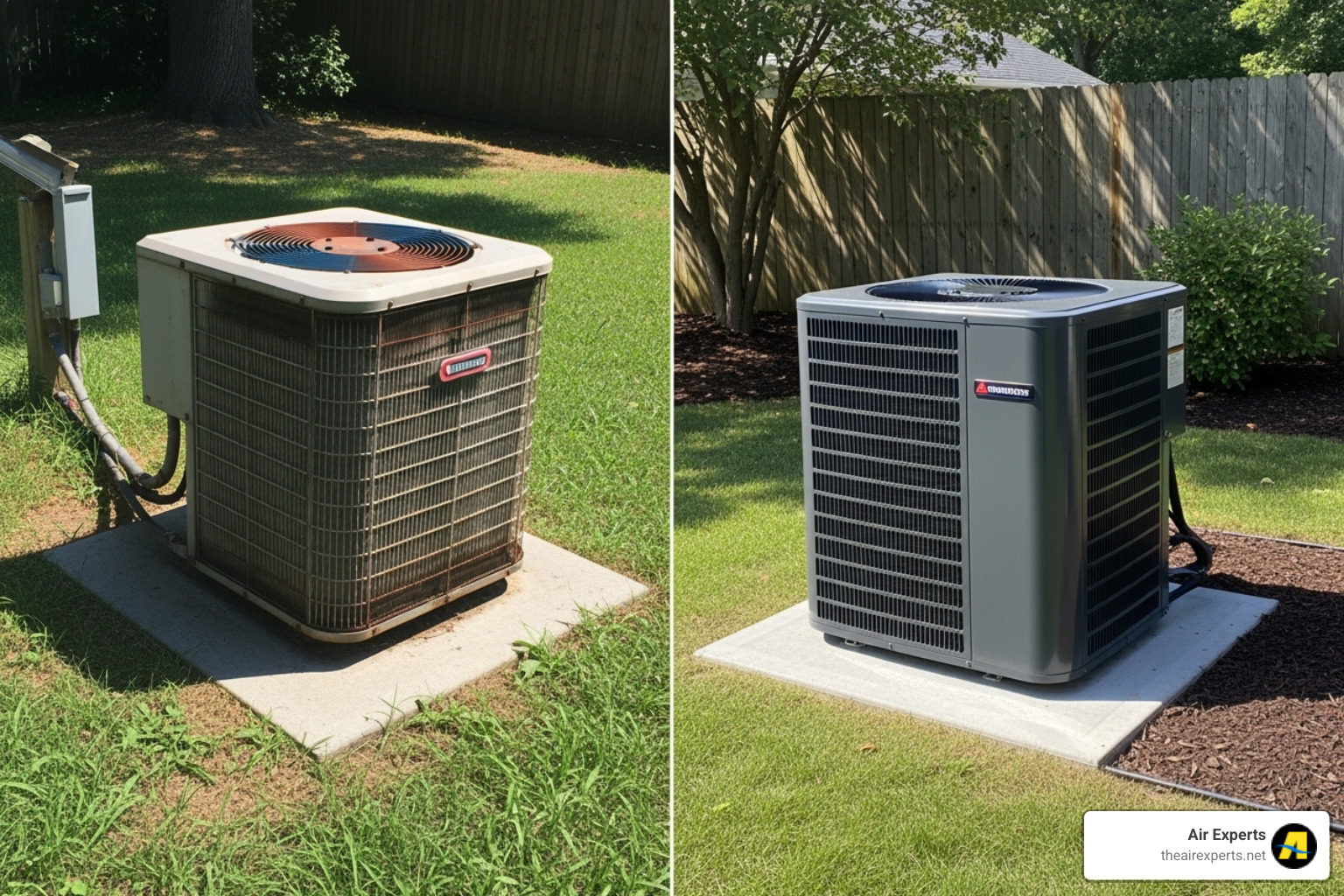 old vs new AC unit - affordable ac installation trussville al old vs new AC unit - affordable ac installation trussville al