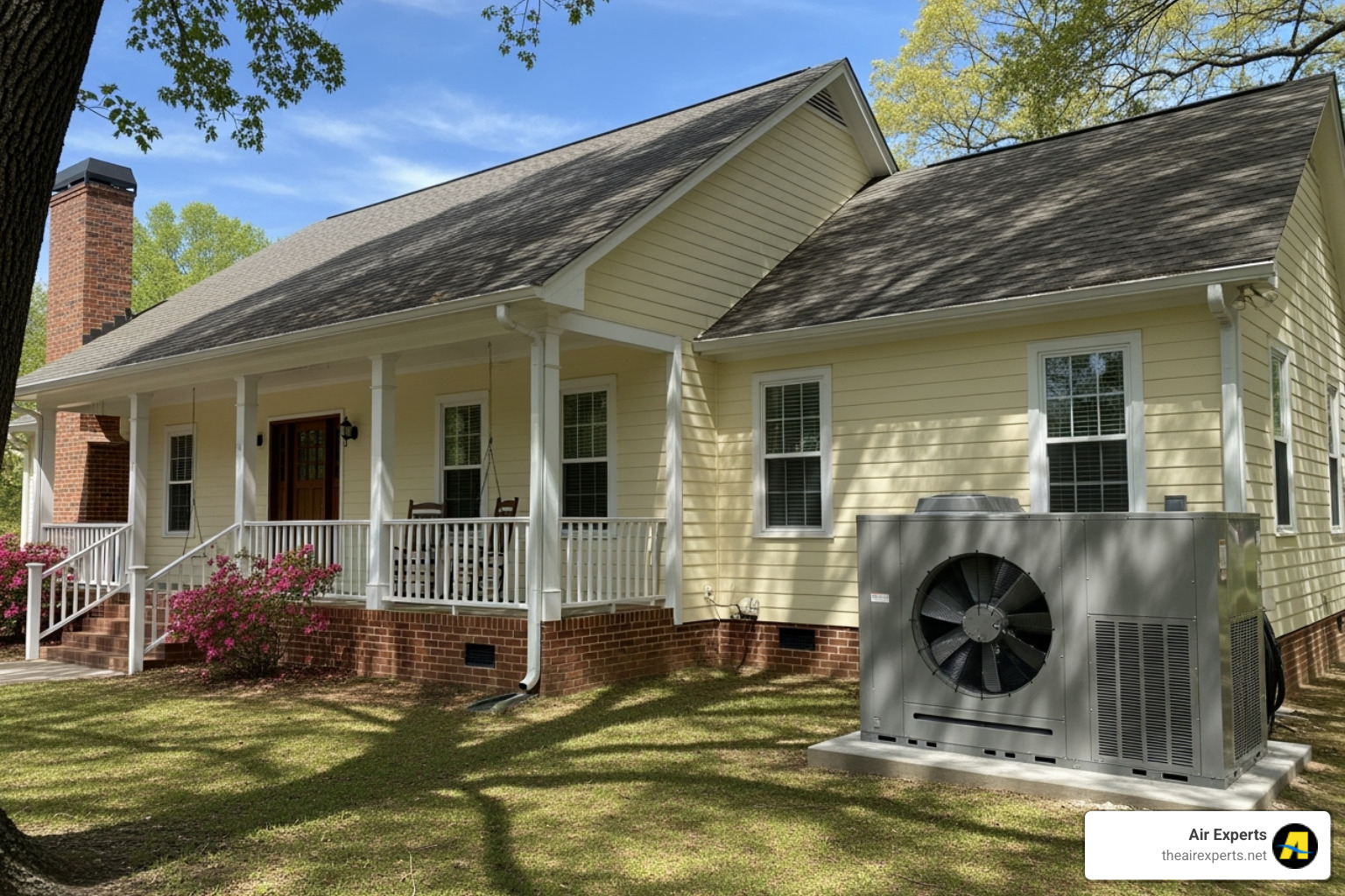 Alabama home exterior with HVAC unit - alabama hvac