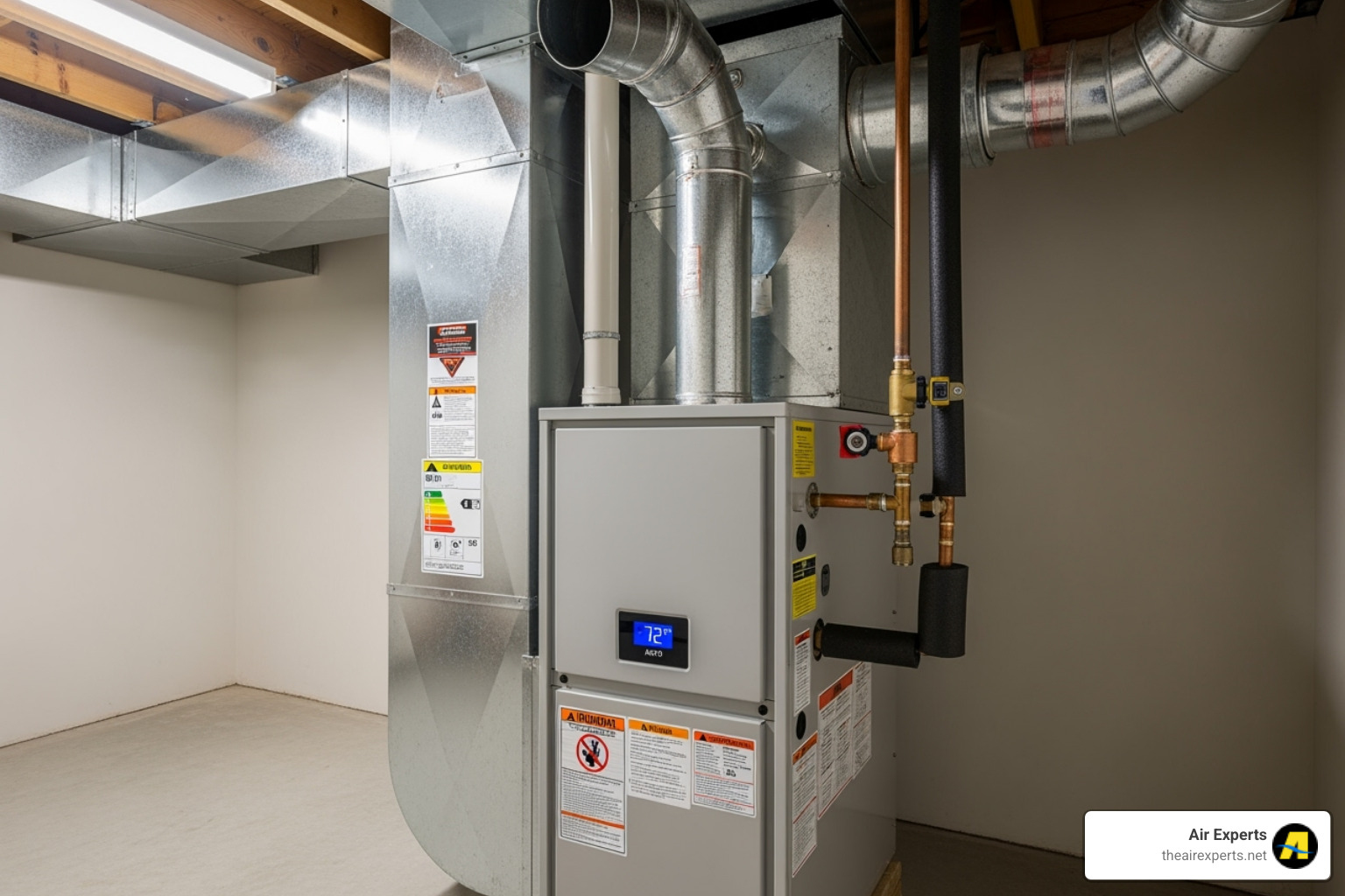 New, high-efficiency furnace unit - Furnace replacement Pelham