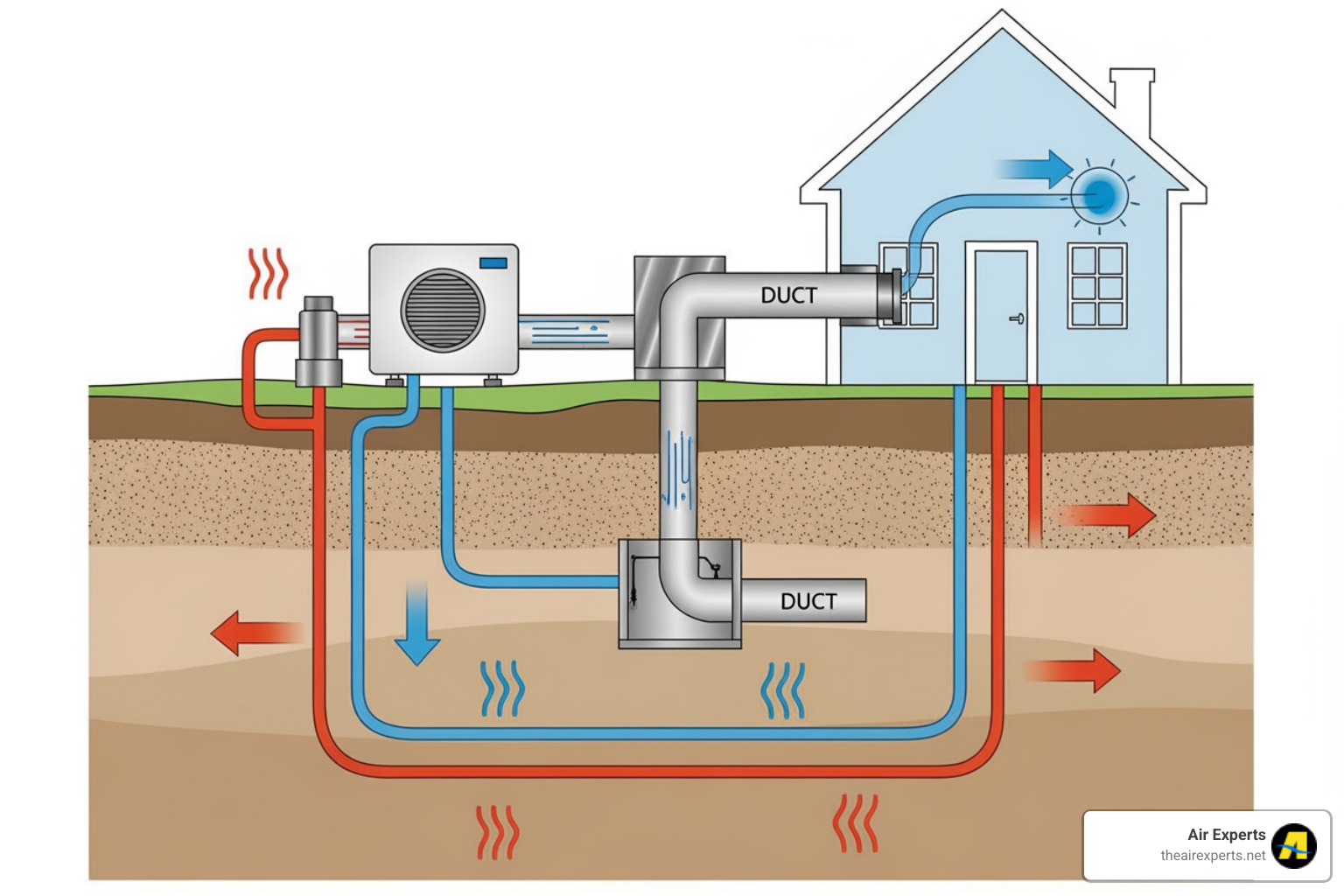 Geothermal energy system diagram - geothermal heat pump sylacauga al