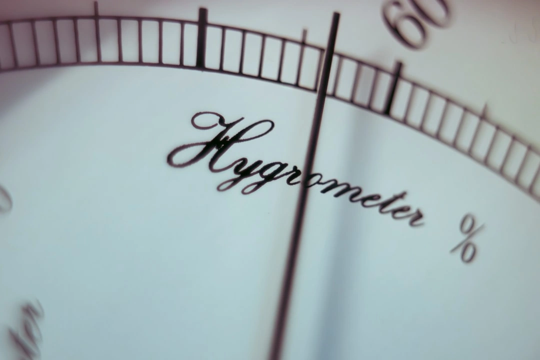 Hygrometer showing high humidity reading in an Alabama home - humidity control benefits for alabama homeowners