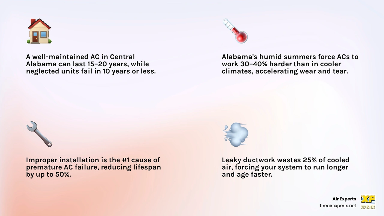 Key benefits of regular AC maintenance: lifespan, efficiency, energy savings, and fewer breakdowns infographic Key benefits of regular AC maintenance: lifespan, efficiency, energy savings, and fewer breakdowns infographic