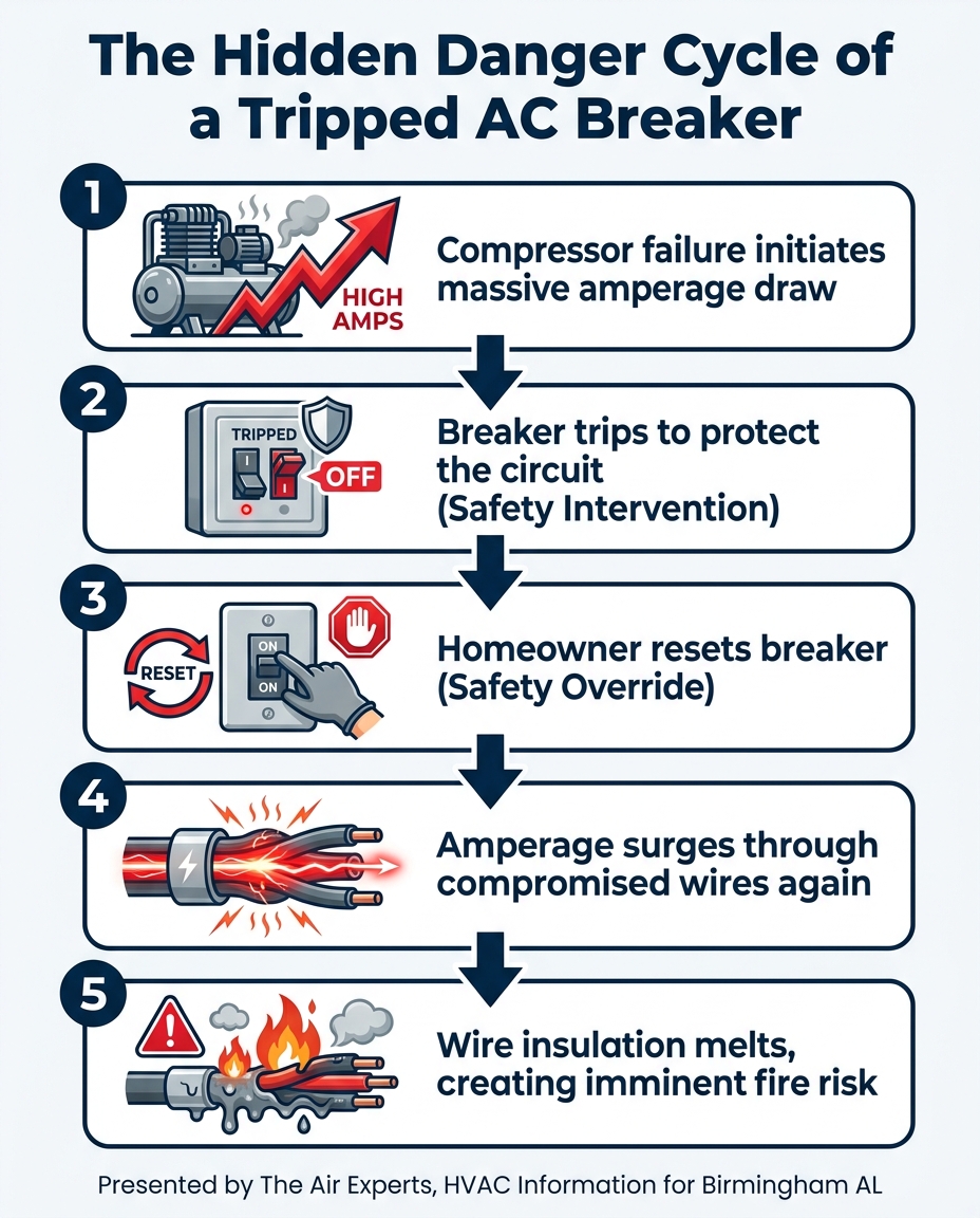 The Hidden Danger Cycle of a Tripped AC Breaker