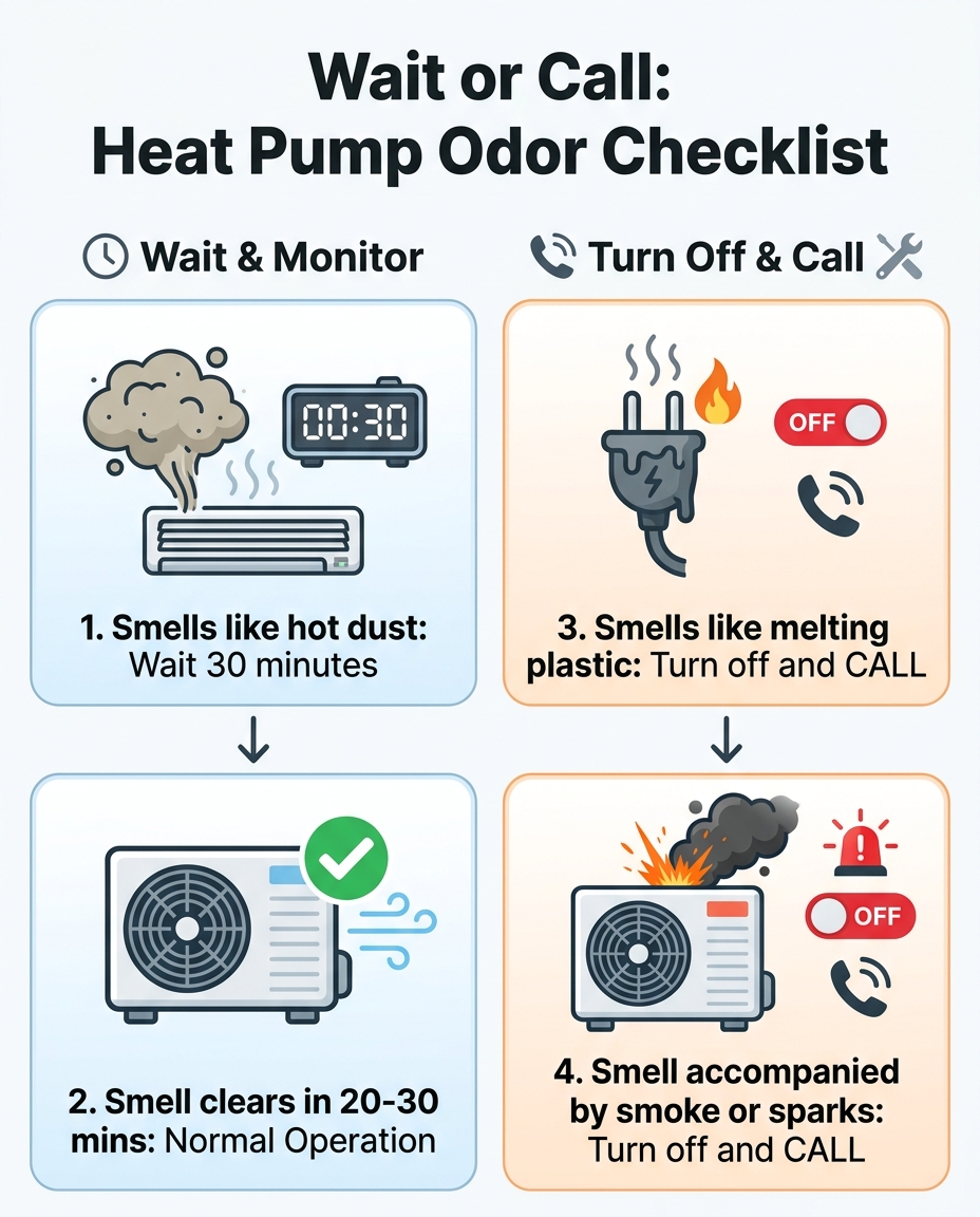 Wait or Call: Heat Pump Odor Checklist