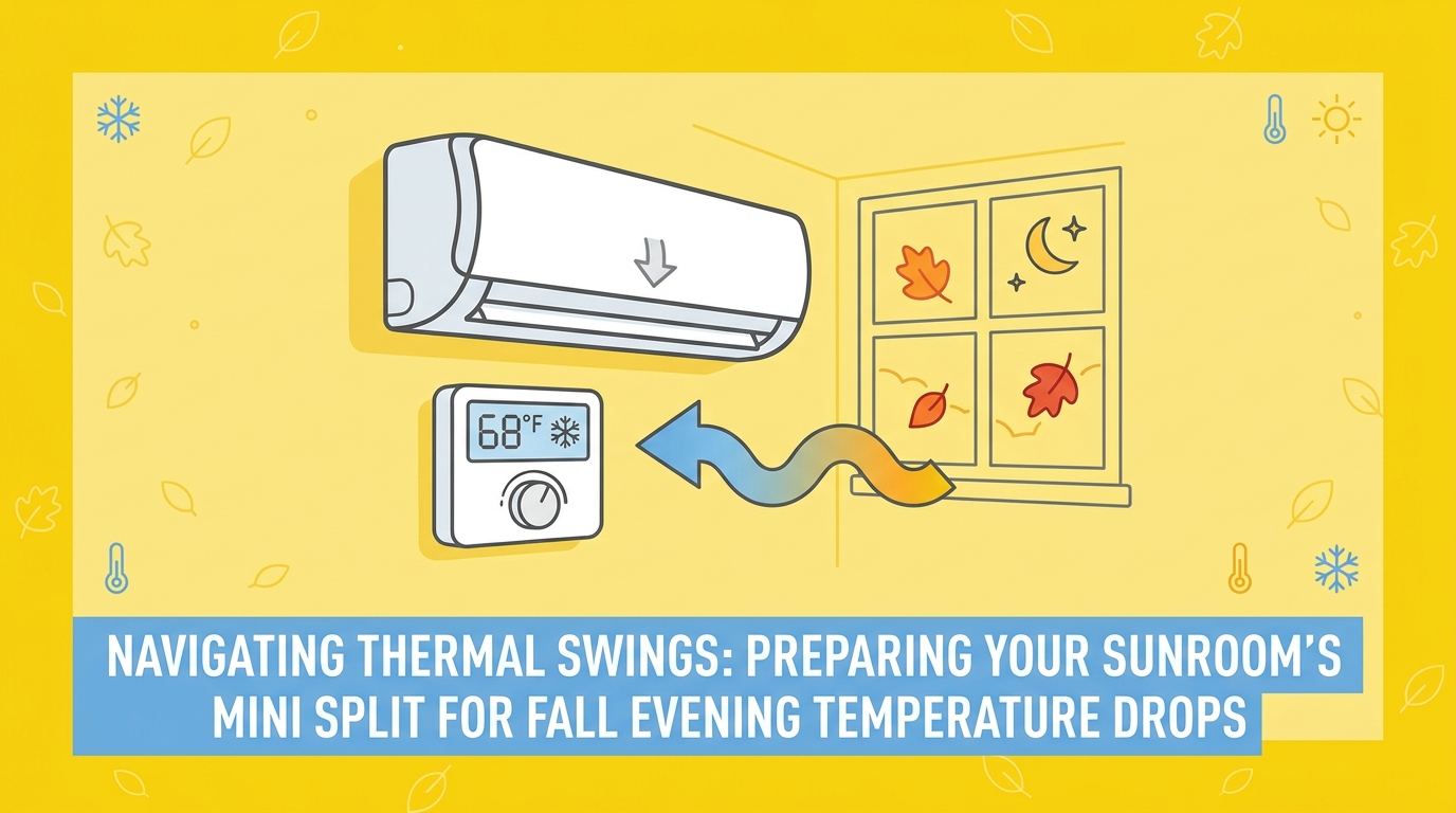 Navigating Thermal Swings: Preparing Your Sunroom's Mini Split for Fall Evening Temperature Drops — featured image