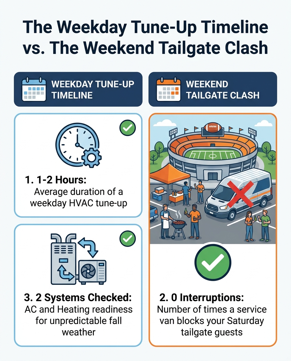 The Weekday Tune-Up Timeline vs. The Weekend Tailgate Clash
