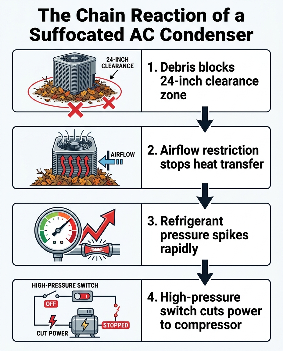 The Chain Reaction of a Suffocated AC Condenser