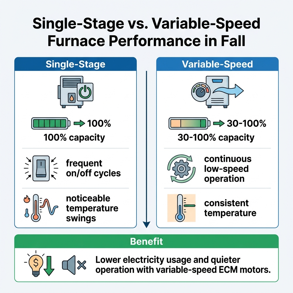 Single-Stage vs. Variable-Speed Furnace Performance in Fall