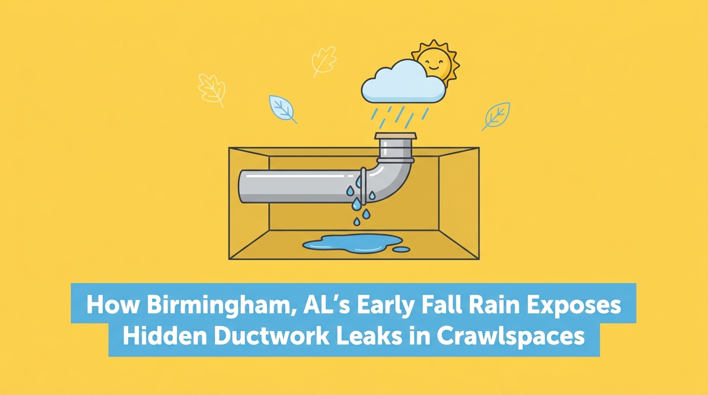 How Birmingham, AL's Early Fall Rain Exposes Hidden Ductwork Leaks in Crawlspaces — featured image