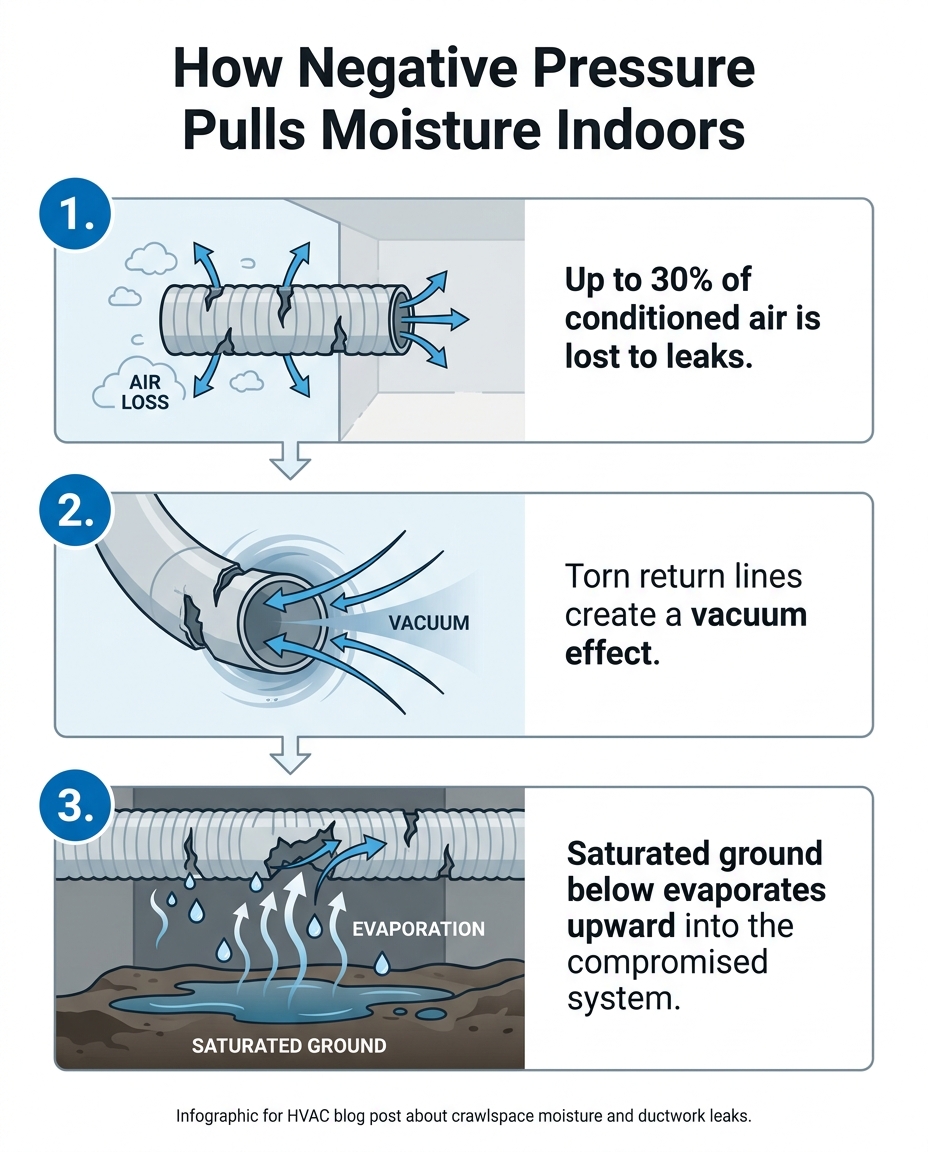 How Negative Pressure Pulls Moisture Indoors