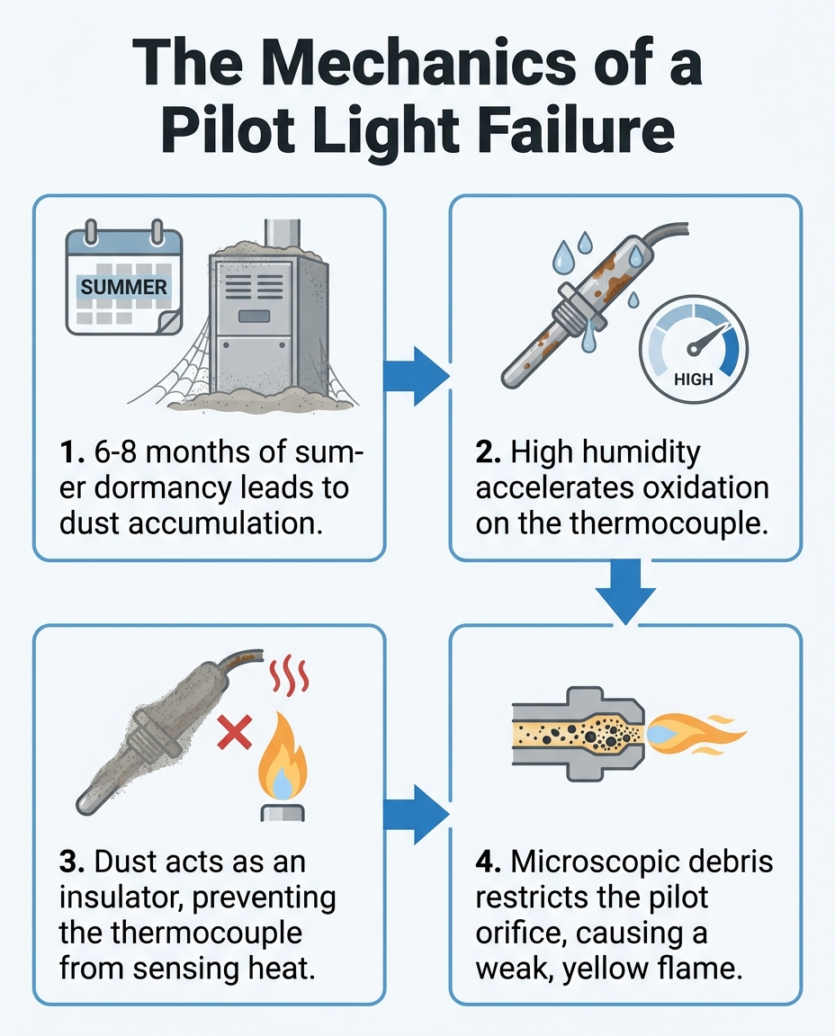 The Mechanics of a Pilot Light Failure