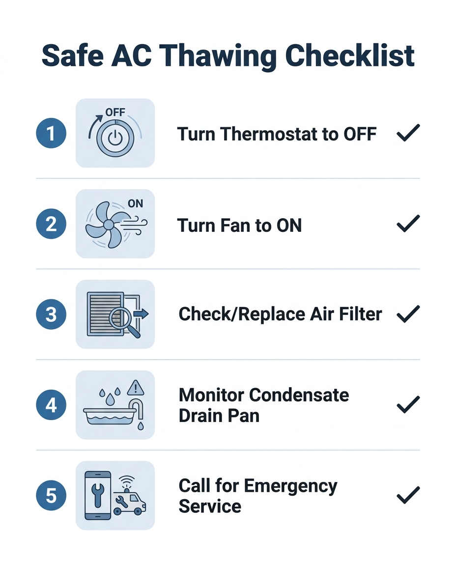 Safe AC Thawing Checklist