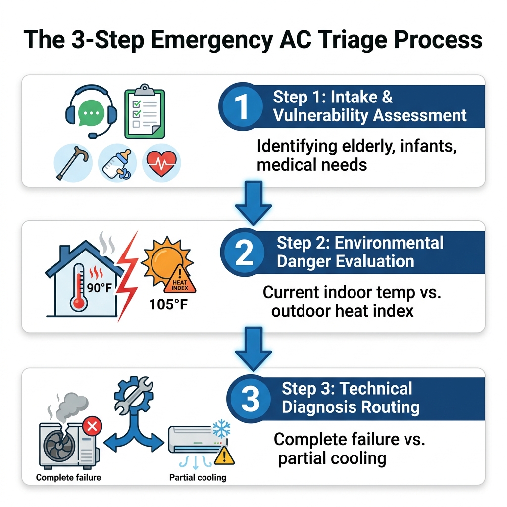 The 3-Step Emergency AC Triage Process