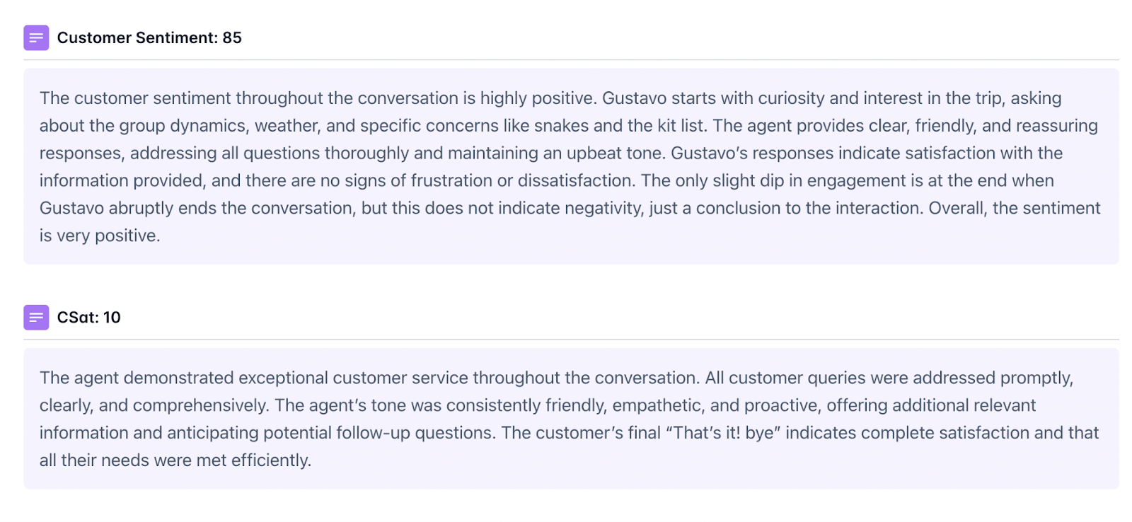 Example of AI tools for customer satisfaction